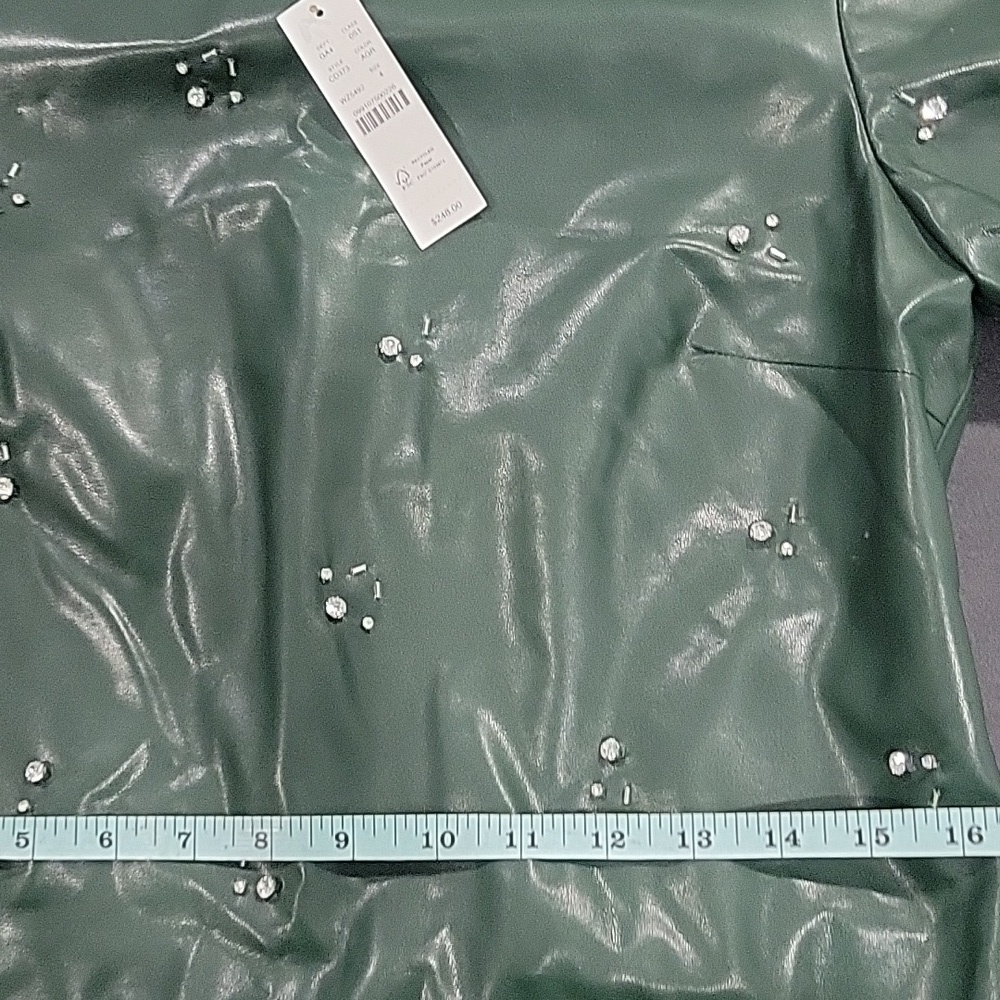 J Crew Collection mini dress in embellished faux leather NWT 4 CD373 - Picture 10 of 13